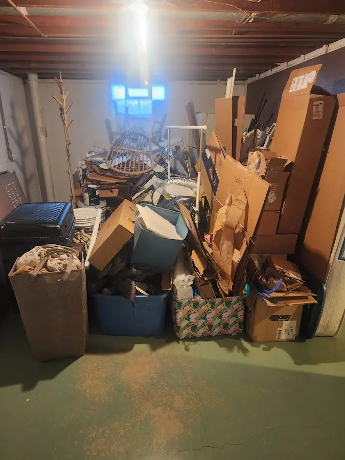 Roll-off dumpster container at job site for Concrete Dumpster Rental in Rushville